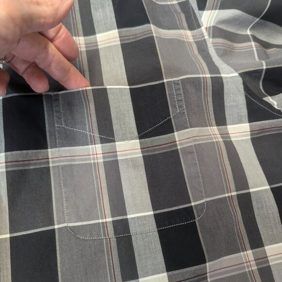 Cremieux Collection Size Large Plaid Button Down Gray/Black - Picture 12 of 16